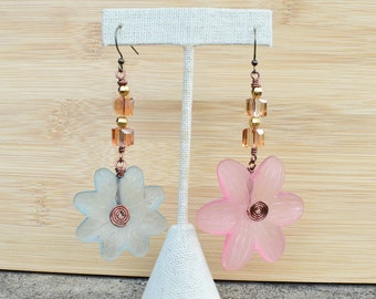 Acrylic Flower Power Drop Earrings