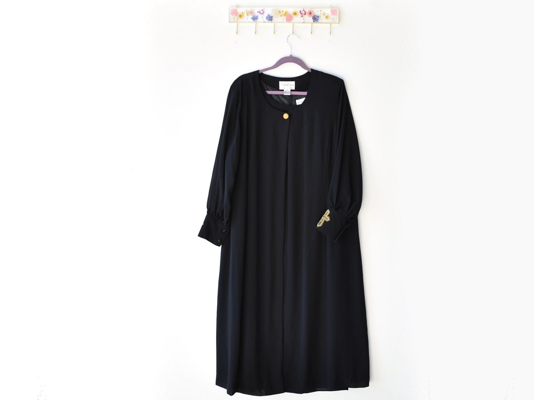 80s Goth Dress & Duster Vintage Set - Etsy