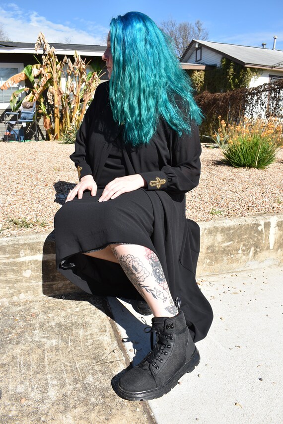 80s Goth Dress & Duster Vintage Set - image 5