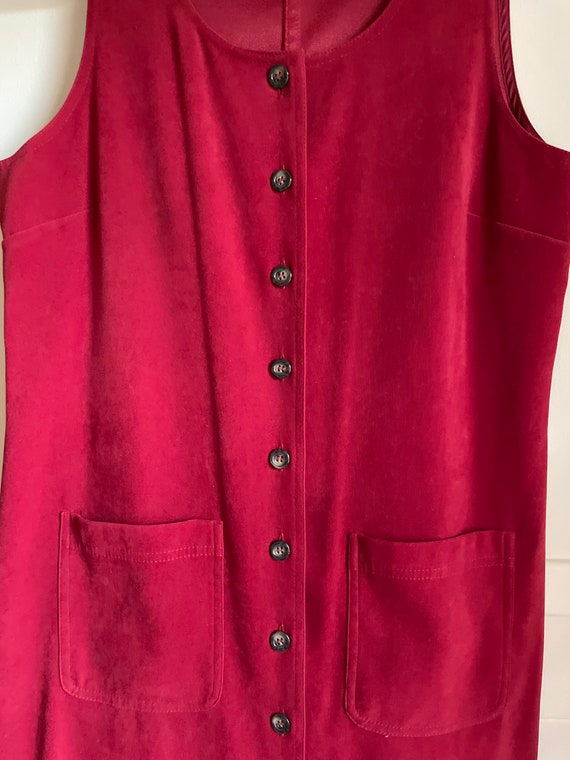 90s Talbots Red Holiday Dress - image 4