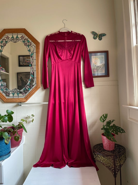 70s True Vintage Red Dress - image 4