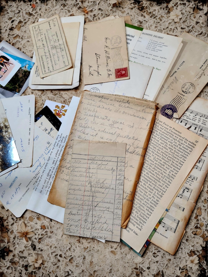 Vintage Ephemera Bundle: Junk Journal Paper Pack - Etsy