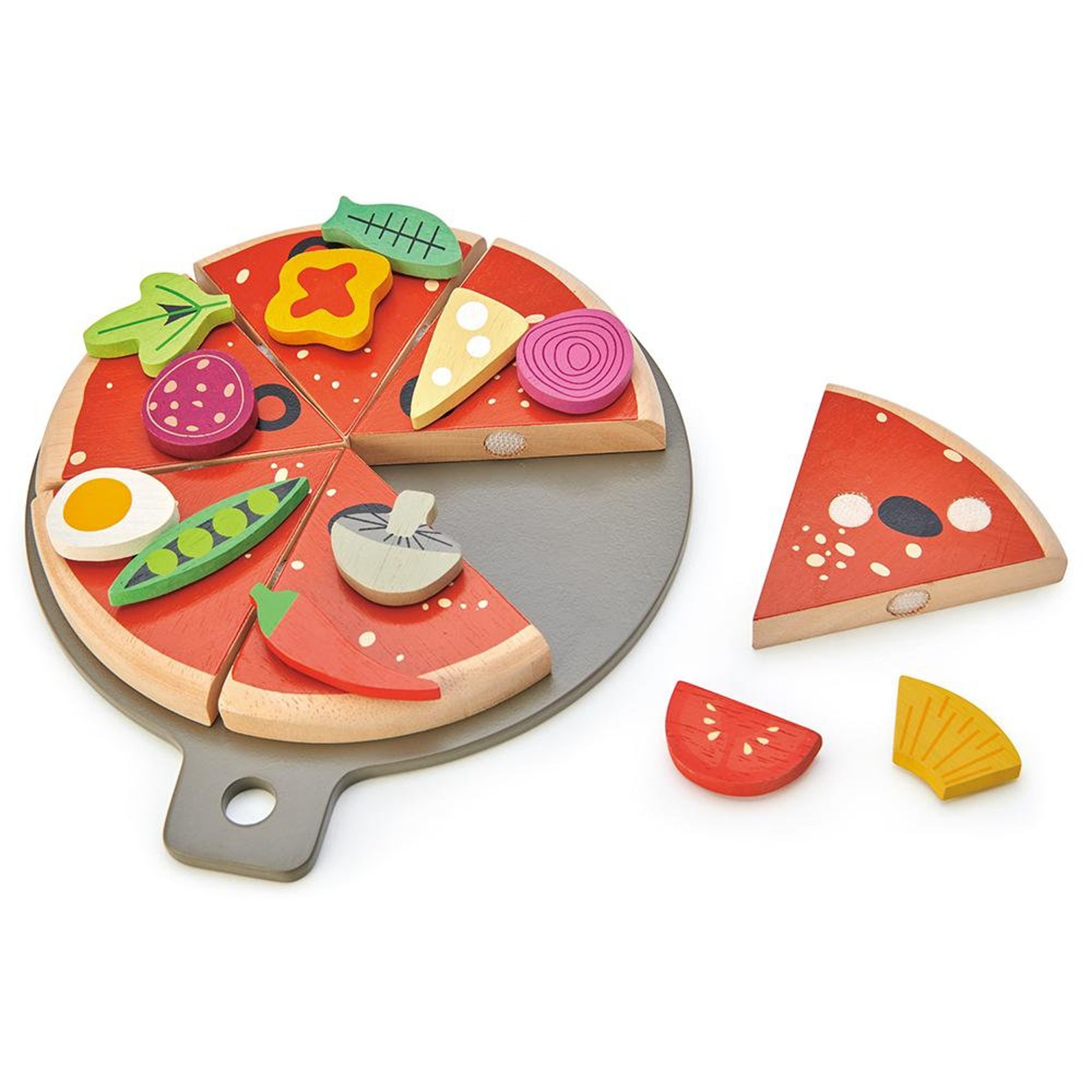 Wooden Pizza Toy Etsy