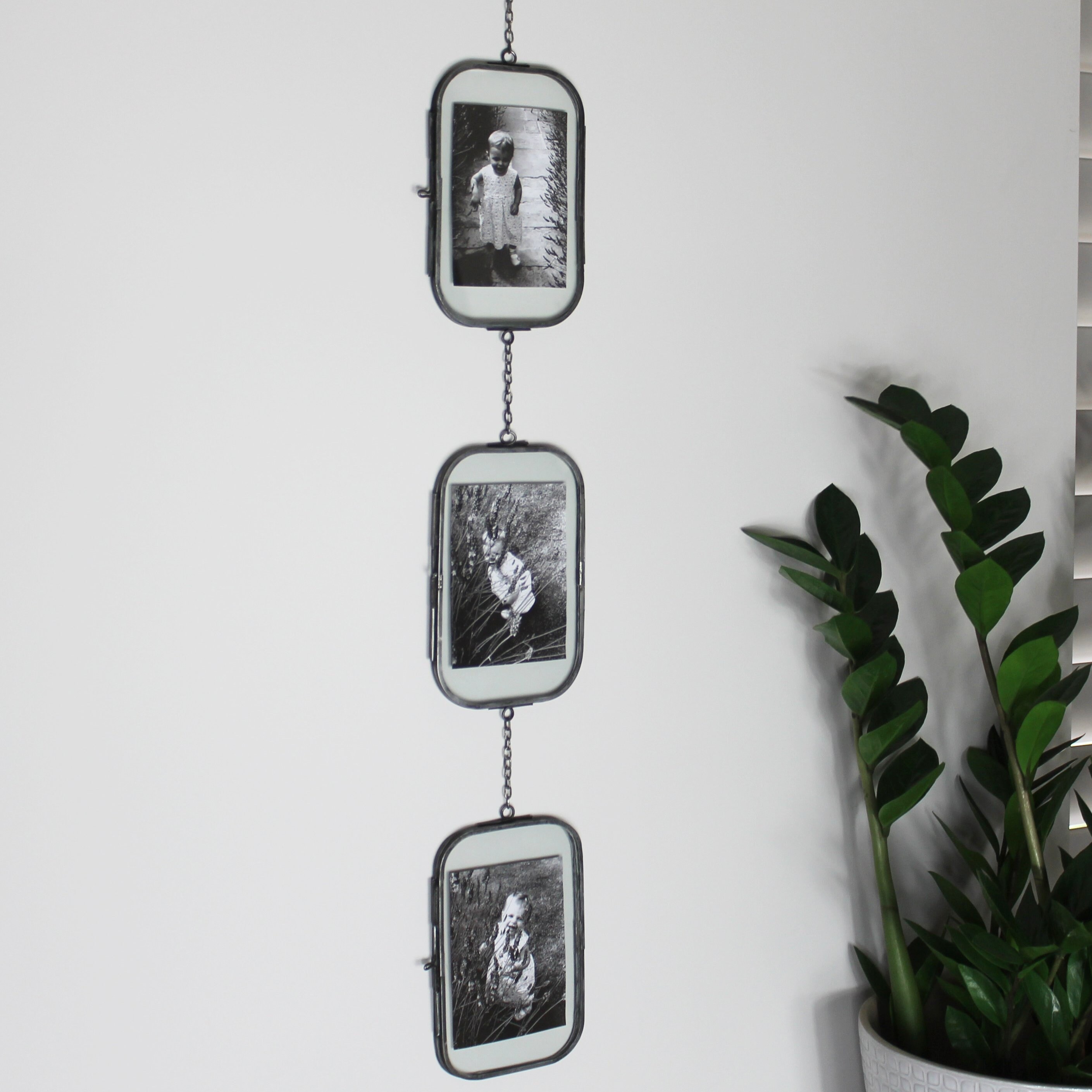 Hanging Trio of Zinc Glass Frames Etsy