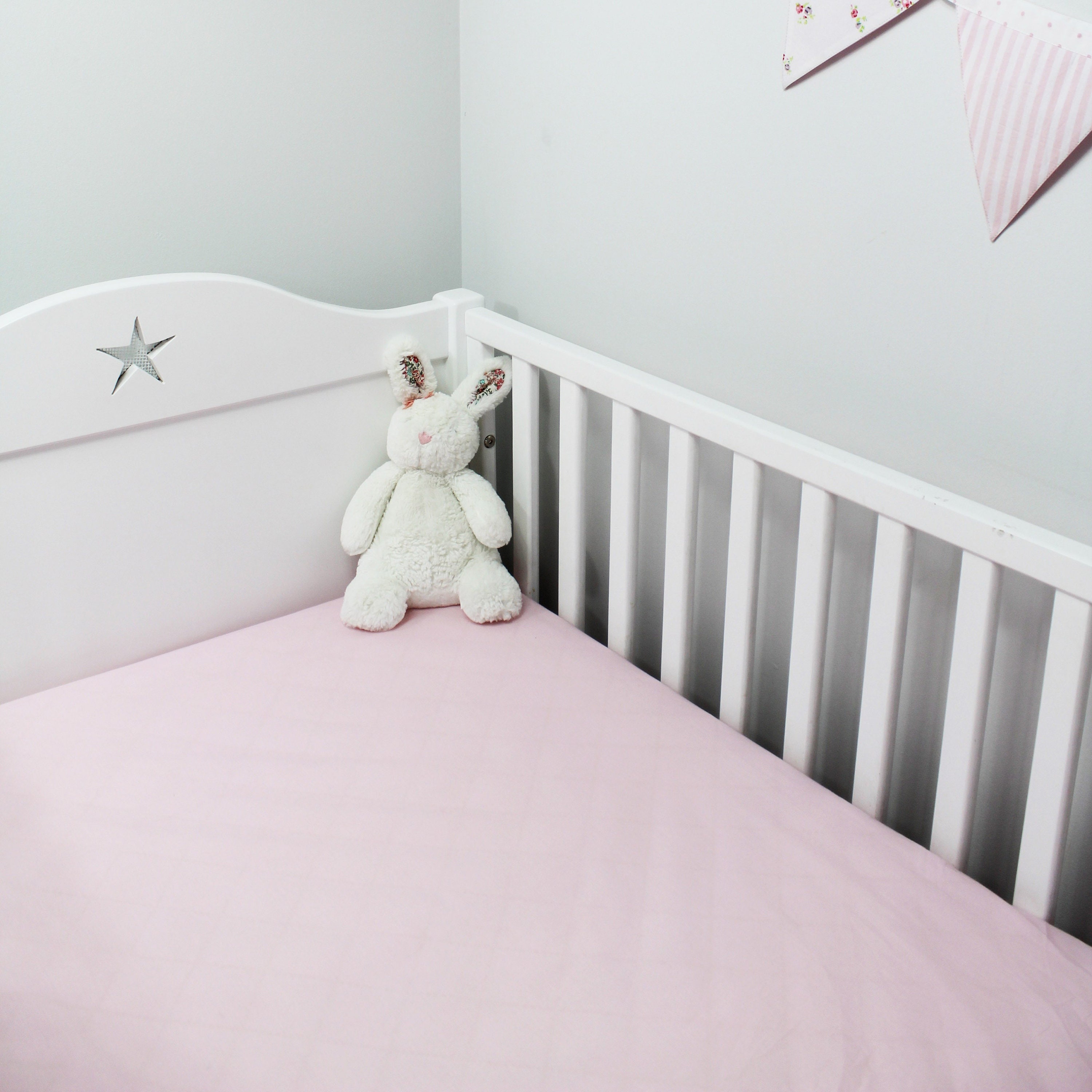 Pink Fitted Sheet Cot Bed Etsy