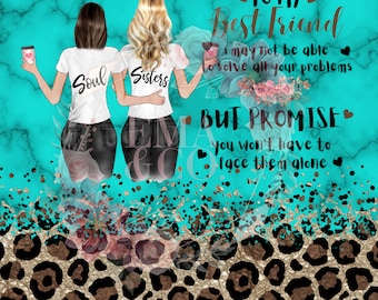 Best Friends File Only - 20 oz Sublimation Tumbler Wrap -PNG Digital File