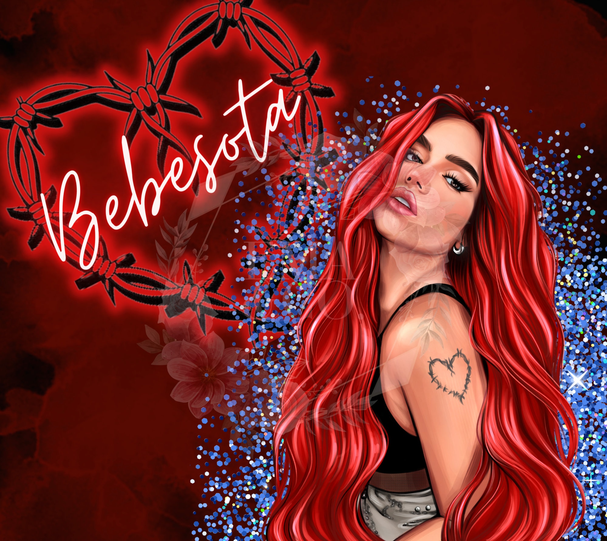 Bichota/Bebesota Karol G Skinny Tumbler 20oz PNG Digital file Download, Karol G PNG, Karol G Sublimation, Karol G Tumbler Wrap