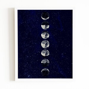 Moon Phases Print Lunar Phases Print Printable Moon Phases - Etsy