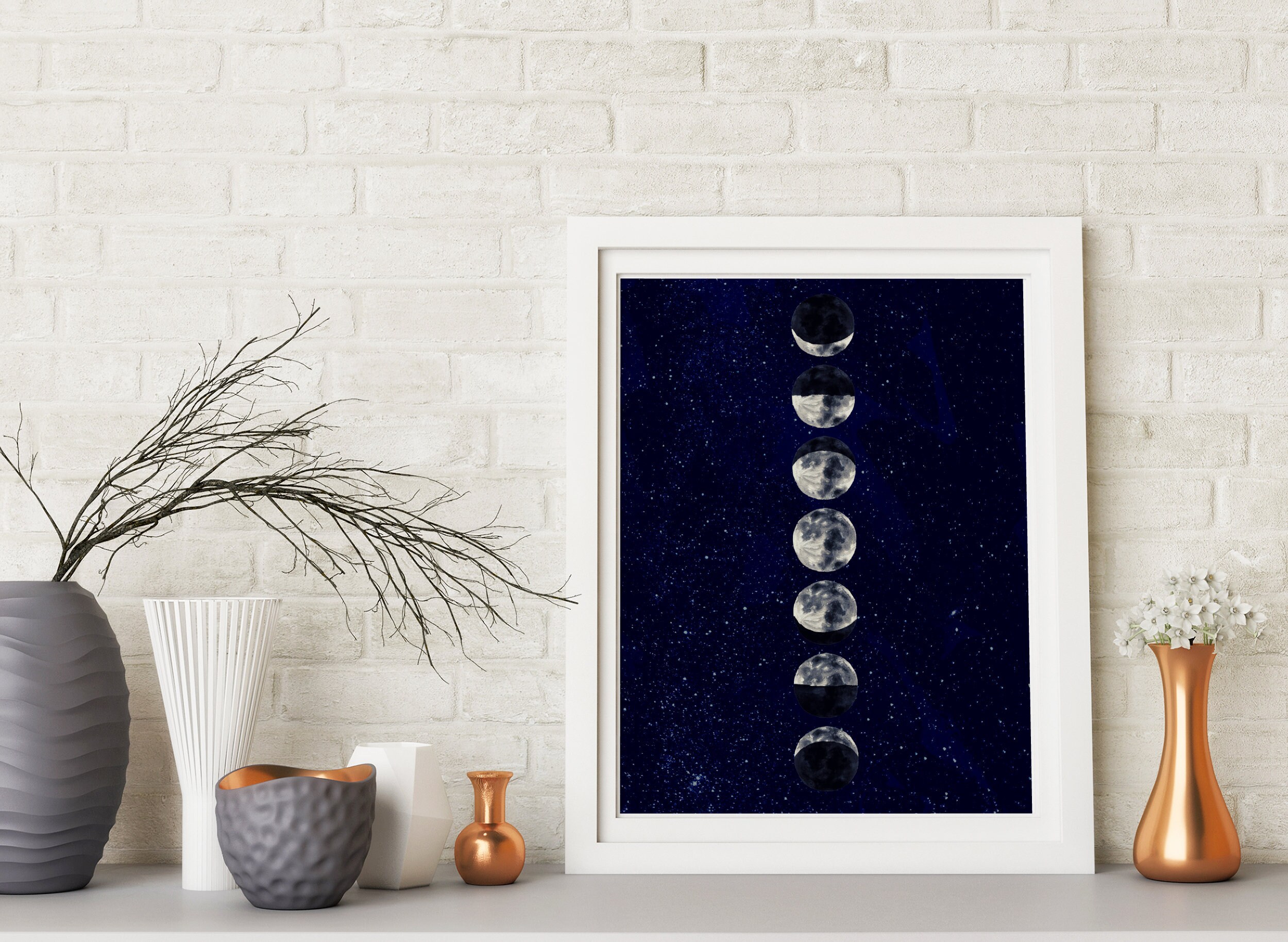 Moon Phases Print Lunar Phases Print Printable Moon Phases - Etsy