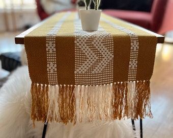 Mexican Woven Fall Table Runner/Limited Edition/Oaxacan Artesanía /Thanksgiving Table Decor/Macrame/Fair Trade Gifts made in Oaxaca