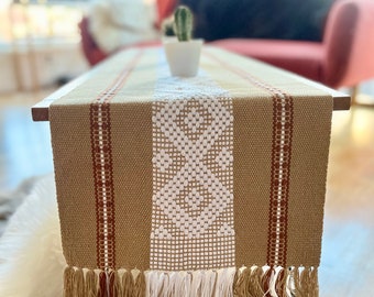 Mexican Woven Fall Table Runner/Limited Edition/Oaxacan Artesanía /Thanksgiving Table Decor/Macrame/Fair Trade Gifts made in Oaxaca