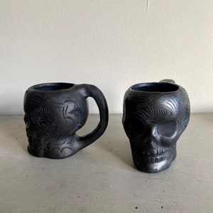 Large Sugar Skull Mug, Day of the Dead Decor, Taza Calaverita, Halloween Decorations, Coffee Mug, Skull Oddities, Dia de los Muertos Ofrenda