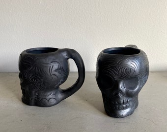 Large Sugar Skull Mug, Day of the Dead Decor, Taza Calaverita, Halloween Decorations, Coffee Mug, Skull Oddities, Dia de los Muertos Ofrenda