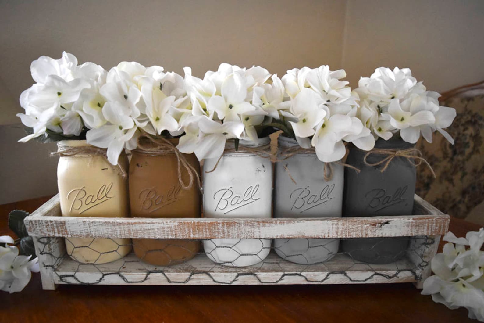 5 jar mason jar planter box