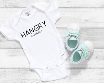 Hangry Definition Funny Hungry Angry Adorable Newborn Romper Bodysuit For Babies