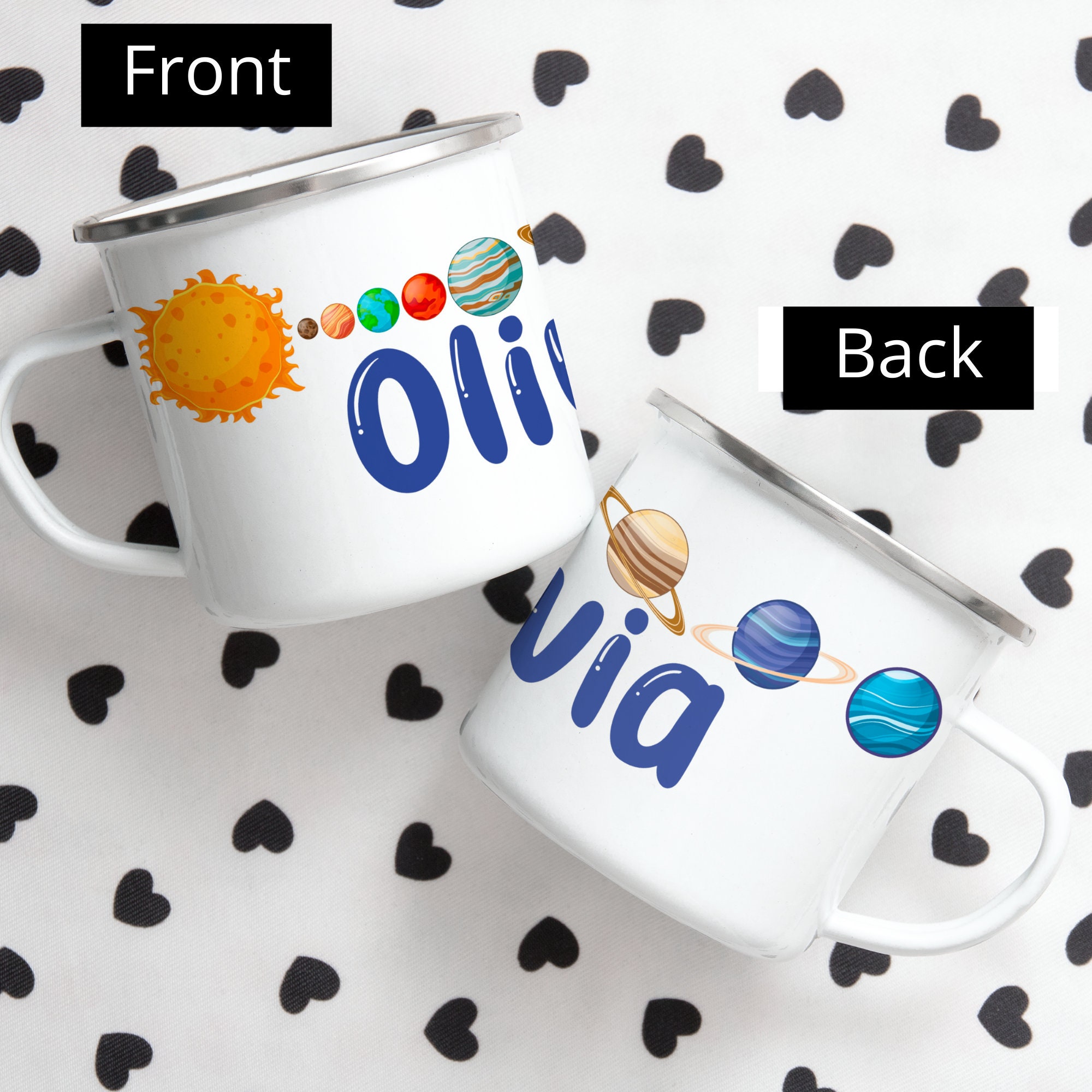 Personalized Solar System Mug, Custom Planets Mug, Outerspace Mug ...