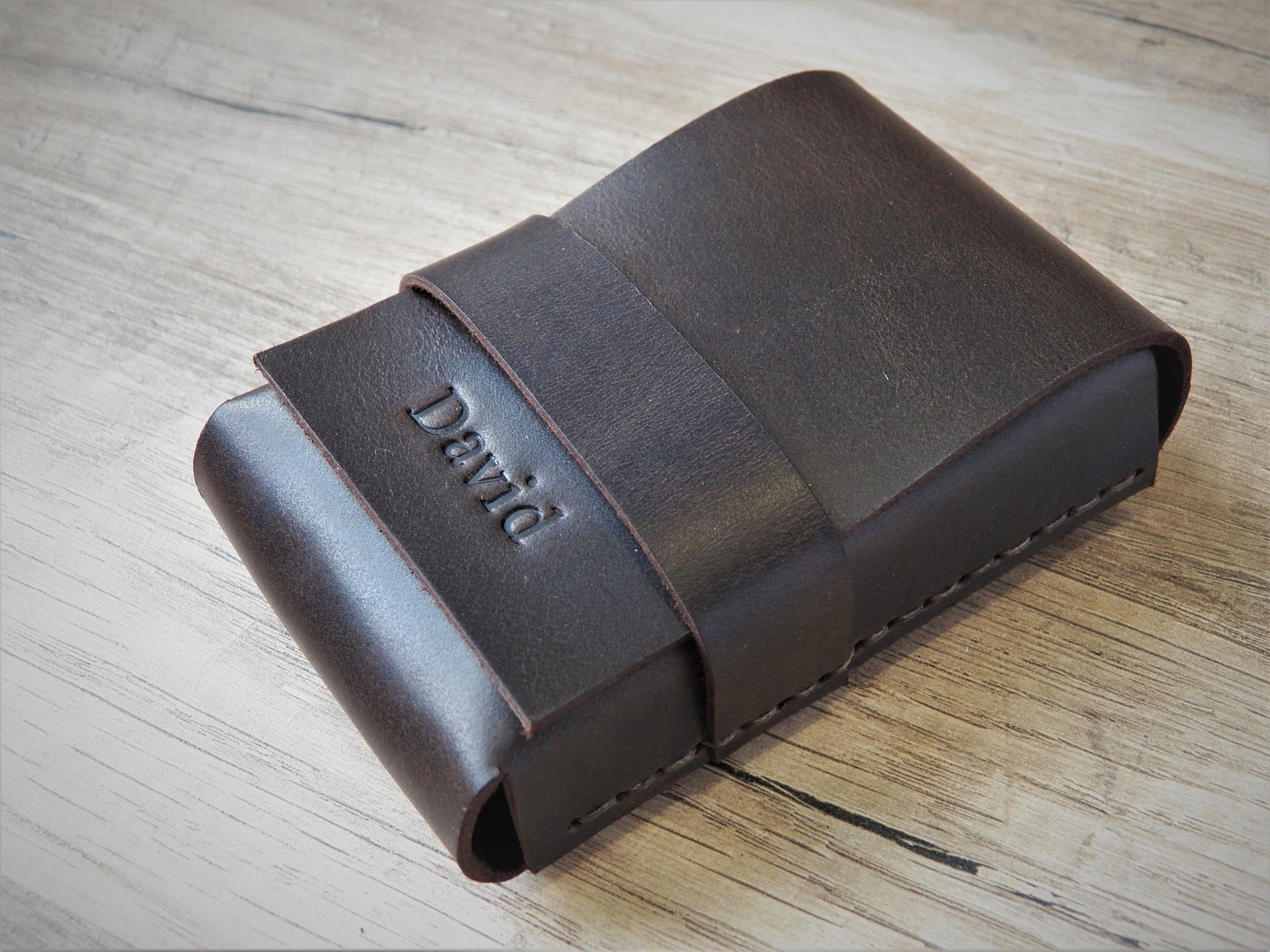 Personalized Card Wallet Personalized Card Case Mens Leather Business ...