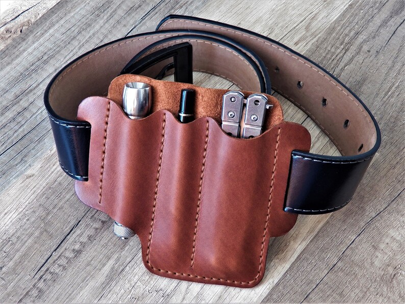 EDC leather belt pouch EDC pocket organizer Pouch for Etsy