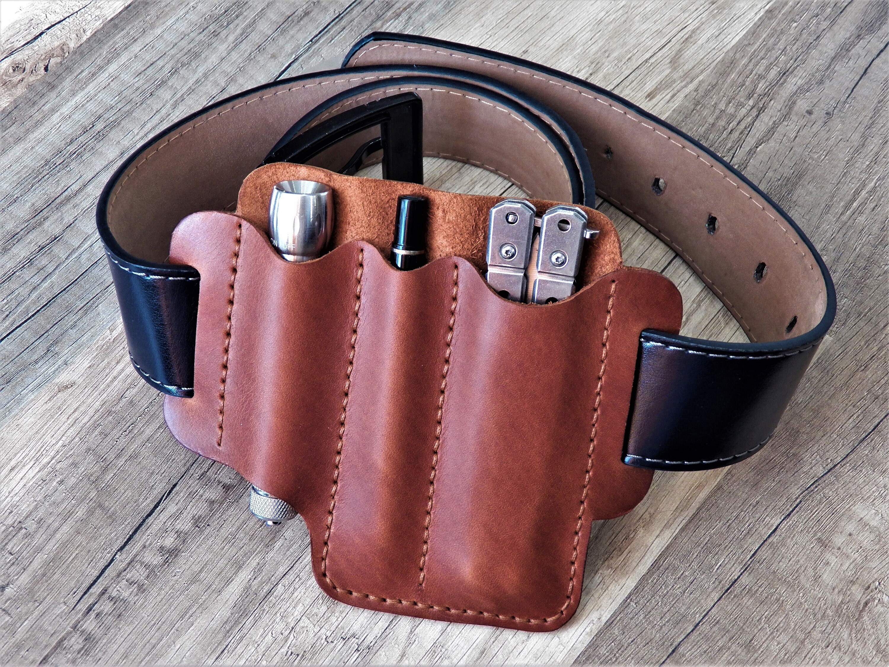 leather edc belt organizer