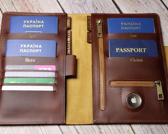 Family passport holder 4 Airtag holder Family travel wallet 6 leather passport holder 5 leather family passport holds 8 10 2 personalized