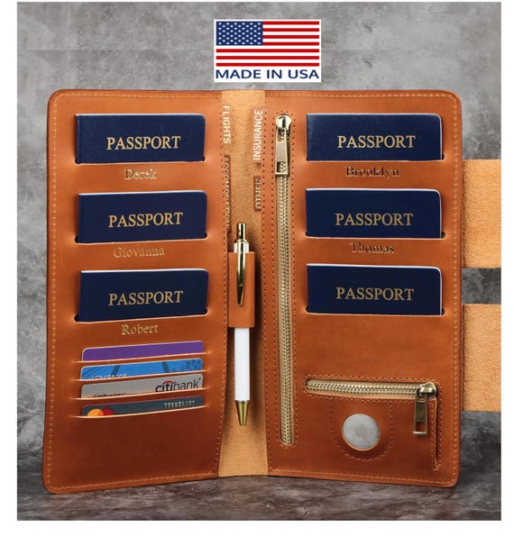 passport organizer family passport holder for