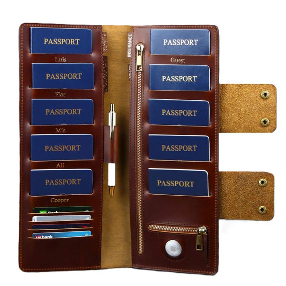 Document Organizer Family Passport Holder For Family Travel Organizer- For Passports Suitcase Design – Popup Kids