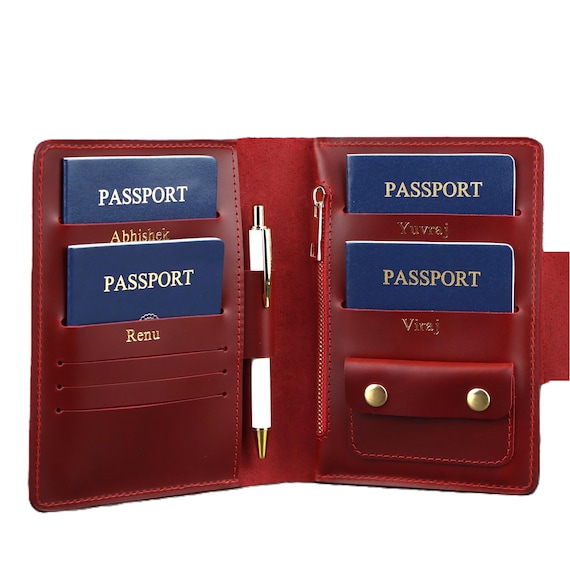 Family Passport Holder 8 Travel Wallet Leather Passport Holder 6