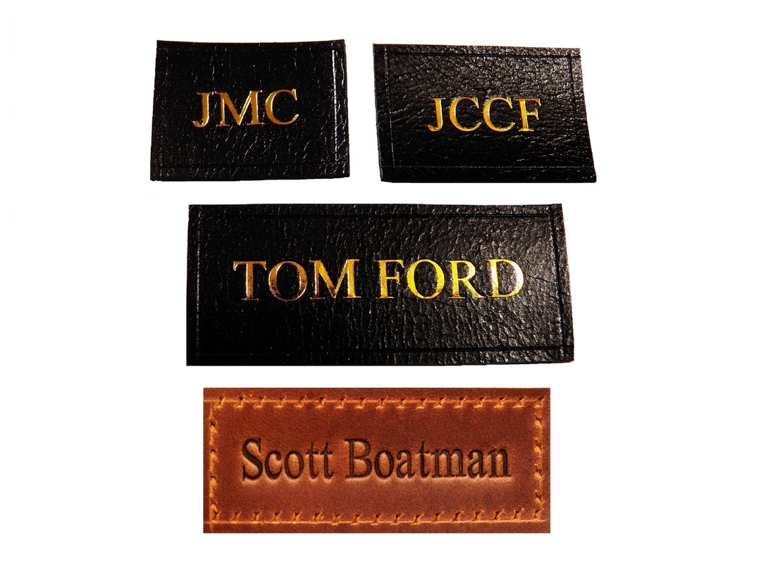 Personalised Leather Patch Handmade Tags Custom Sewing Labels Leather ...