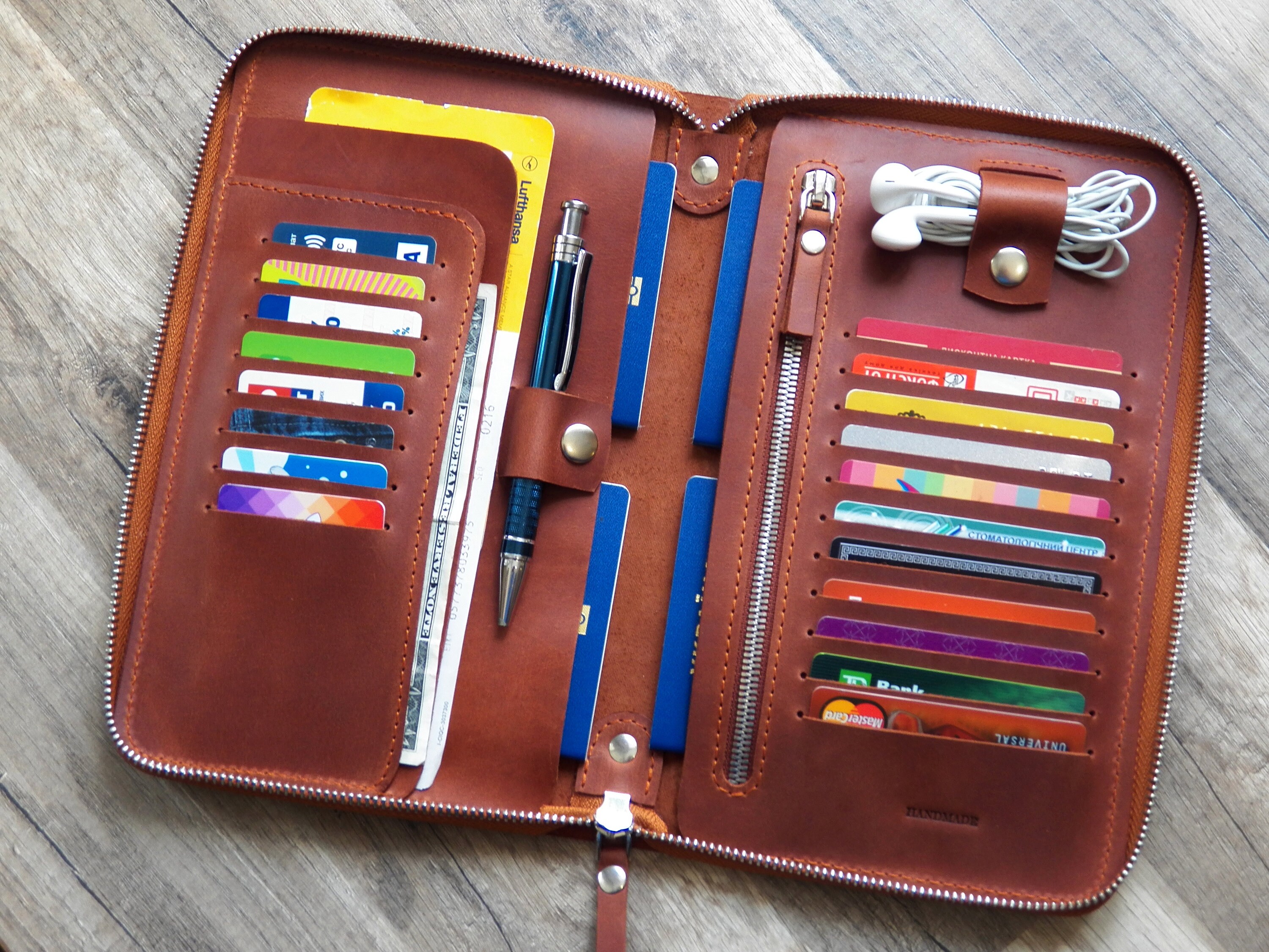 Travel wallet Family passport holder Passport wallet Leather Etsy