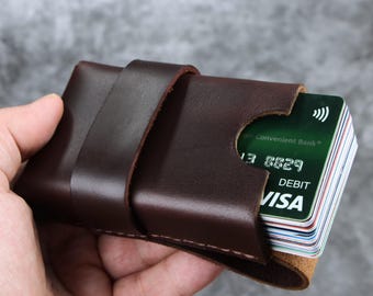leather card holder Personalized card wallet Personalized card case mens Leather business card holder Leather card wallet Large card holder