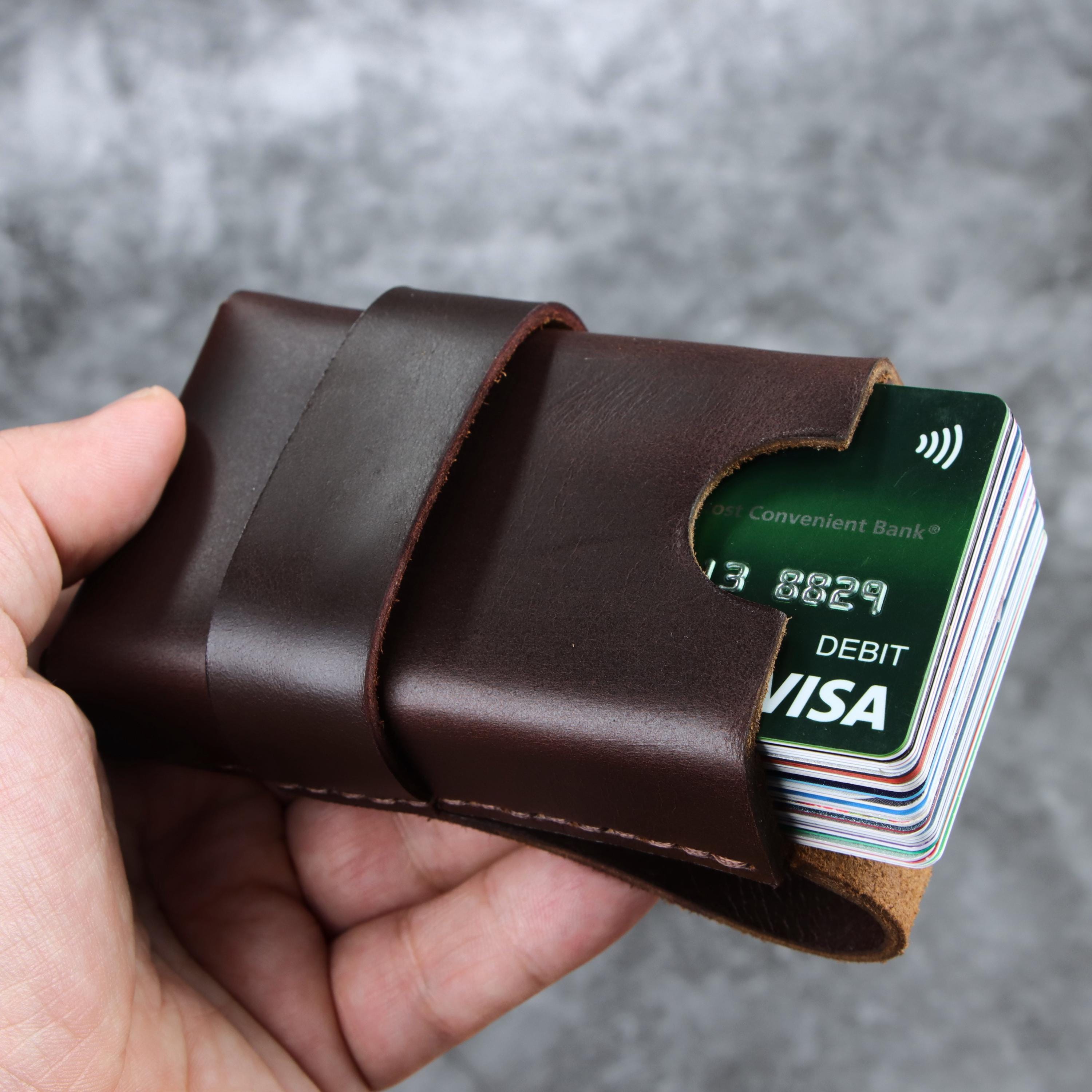 Personalized Card Wallet Personalized Card Case Mens Leather Business ...