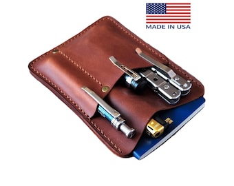 edc pocket organizer MADE IN USA edc wallet edc organizer leather pocket organizer leather edc pouch leather mens wallet men organizer