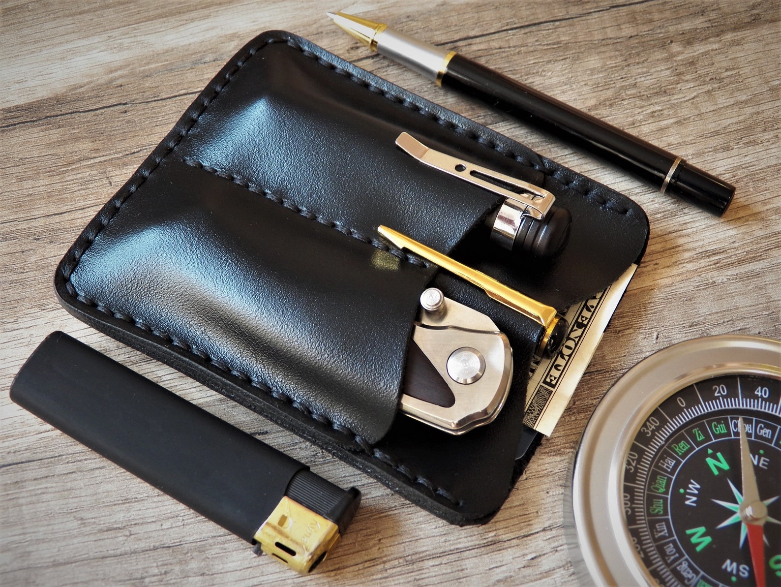 EDC pocket organizer leather EDC organizer edc wallet EDC Etsy
