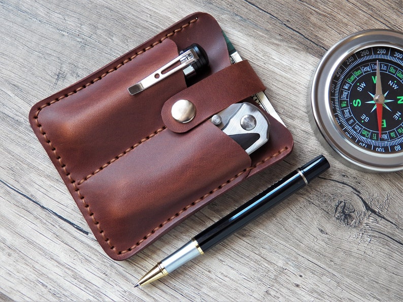 Leather EDC Wallet edc pocket organizer edc organizer edc ...