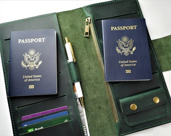 10 passport holder Personalized Family travel wallet 8 Family pasport holder 4 Leather passport wallet Travel gift Family passport holder 6