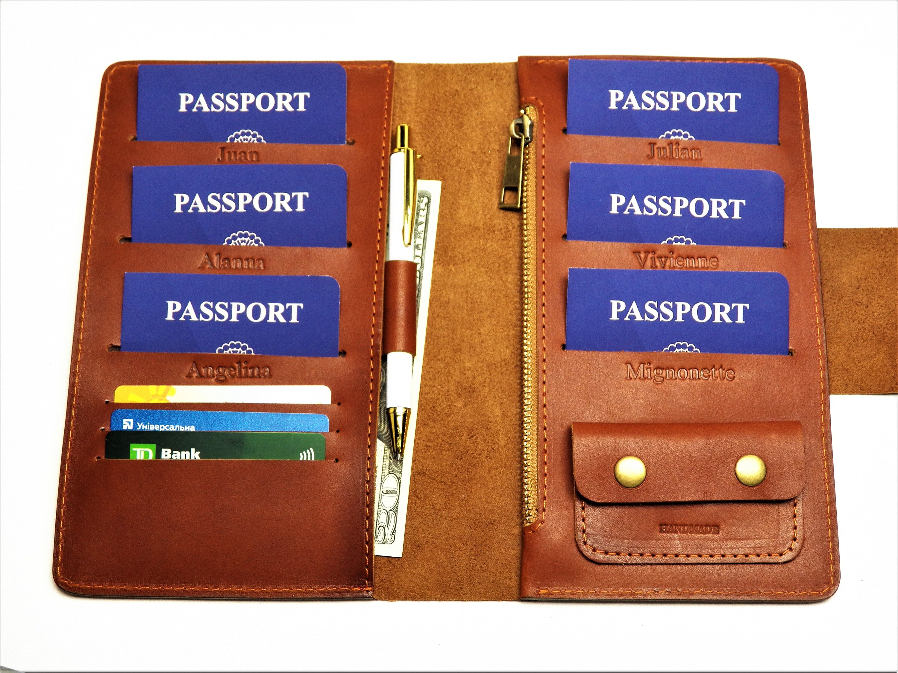 family passport holder for 4