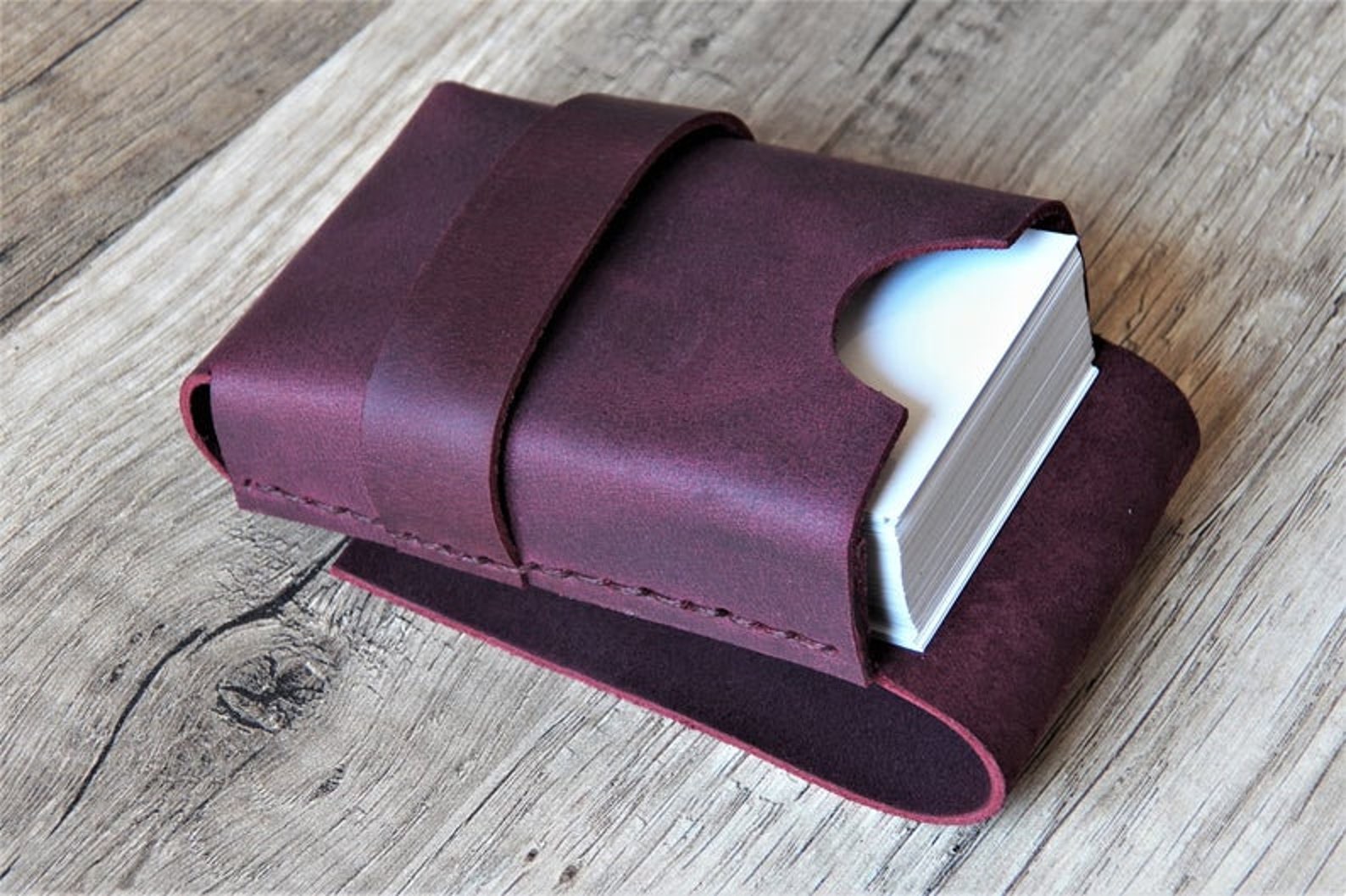 Personalized Card Wallet Personalized Card Case Mens Leather Business ...