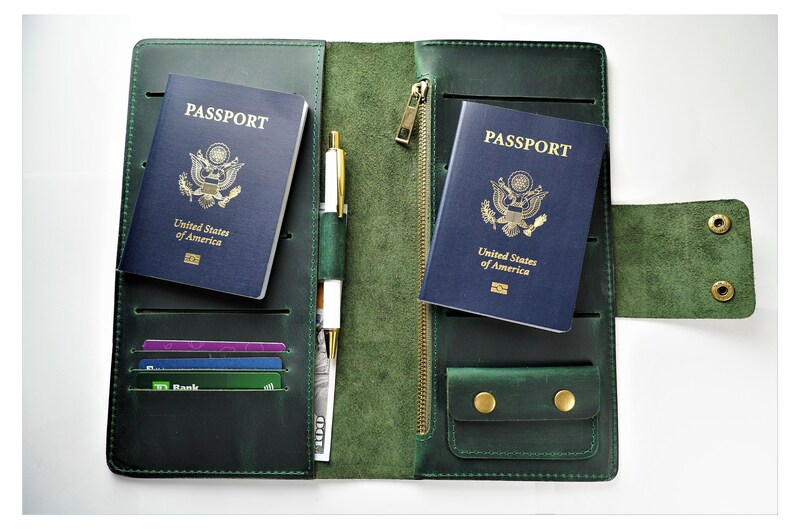 Family Passport Holder Family Travel Wallet Leather Passport Etsy