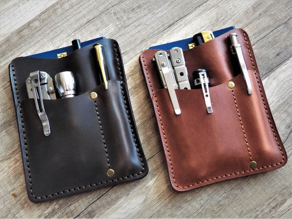 EDC Organizer/edc Pocket Organizer/edc/pocket Organizer Edc/pocket Organizer/leather  Pocket Organizer/leather Edc Organizer for Field Notes 