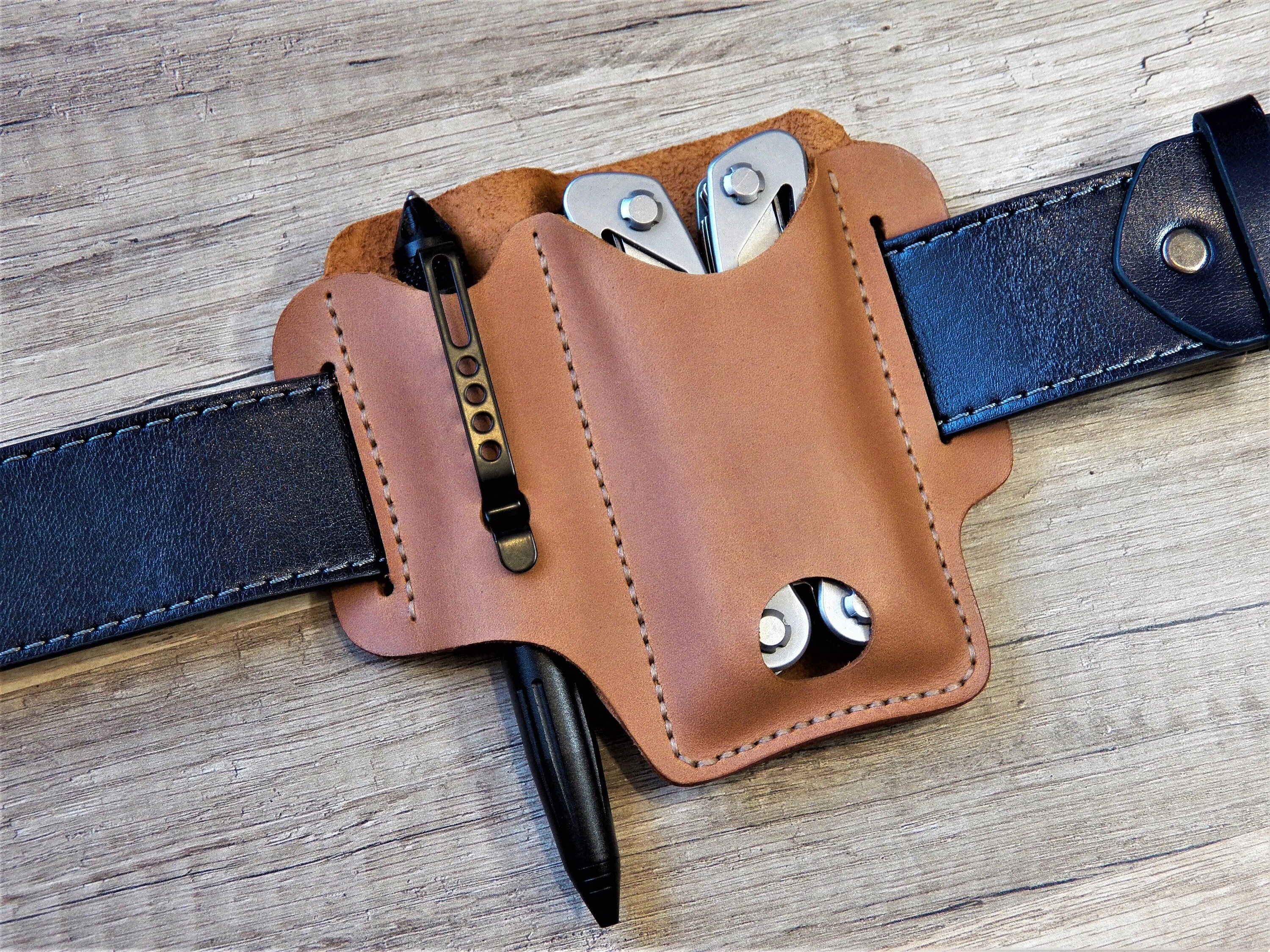 Leatherman wave pouch EDC organizer Leatherman leather sheath Etsy