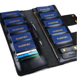 10 Étuis pour passeport familial personnalisé 8 Étui pour passeport familial 4 Étui pour passeport en cuir Cadeau de voyage Étui pour passeport familial 6