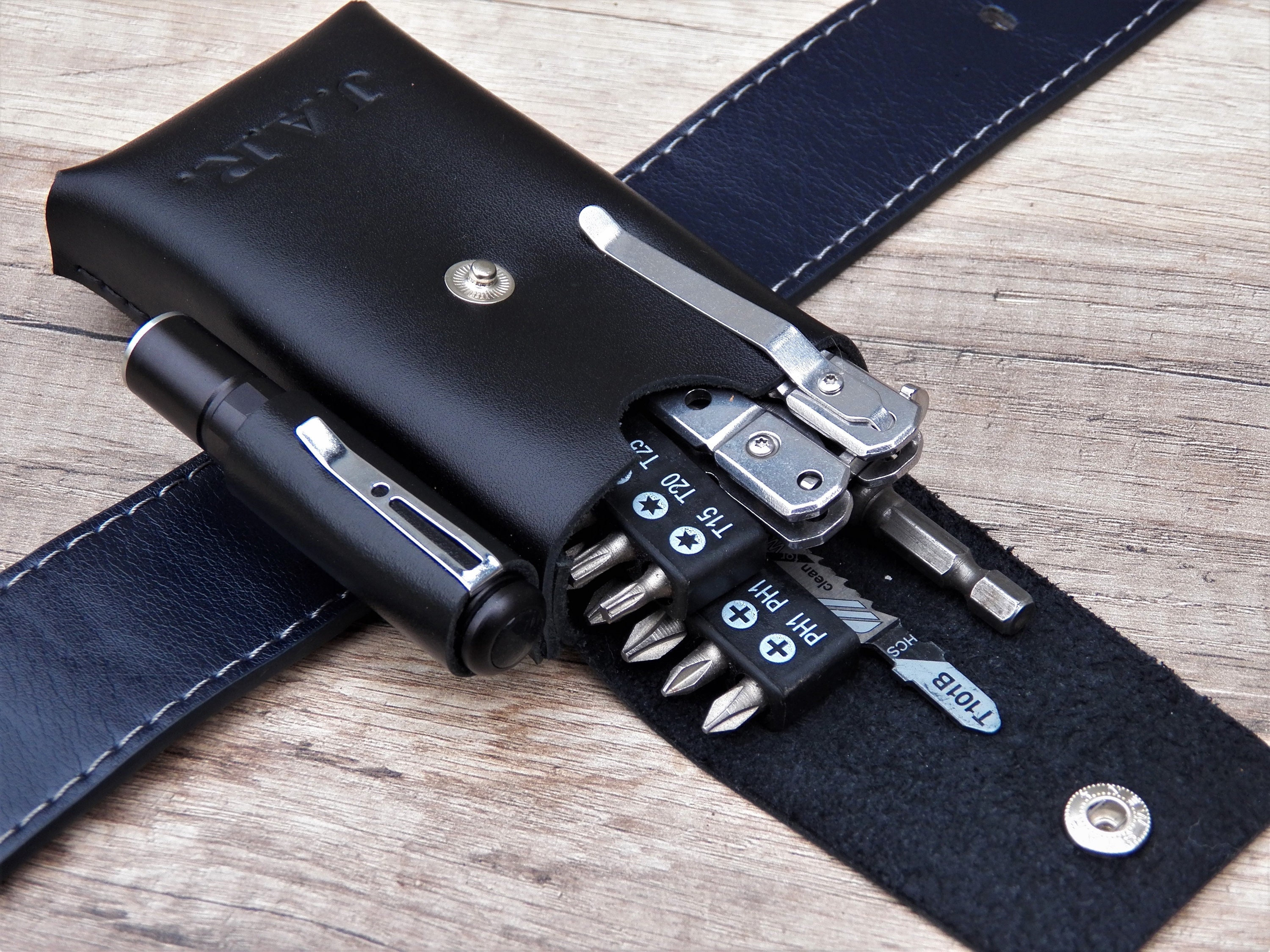 EDC leather belt pouch EDC pocket organizer Pouch for Etsy