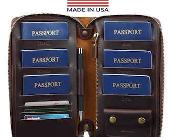 Family passport holder zipper 6 travel wallet leather passport holder 8 leather family passport holds 4 10 2 personalized document organizer