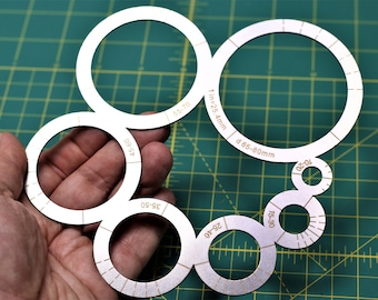 Leather Craft Ruler Stainless steel circul ruler Leather tool for craft Leather craft corner ruler Circle cutting template Cutter leather