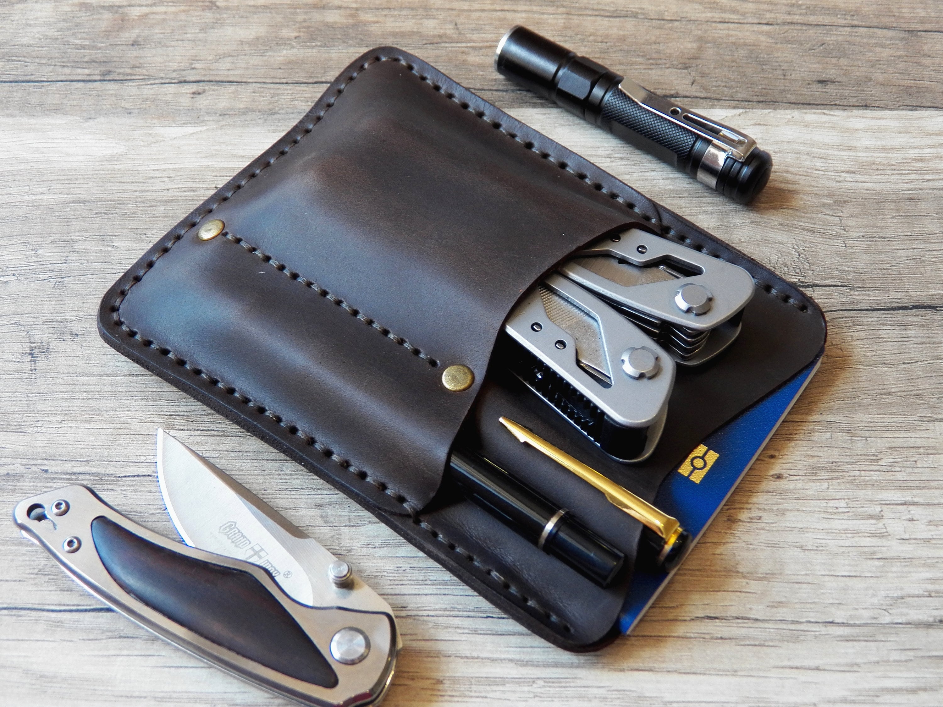 EDC organizer EDC pocket organizer front pocket wallet mens Etsy