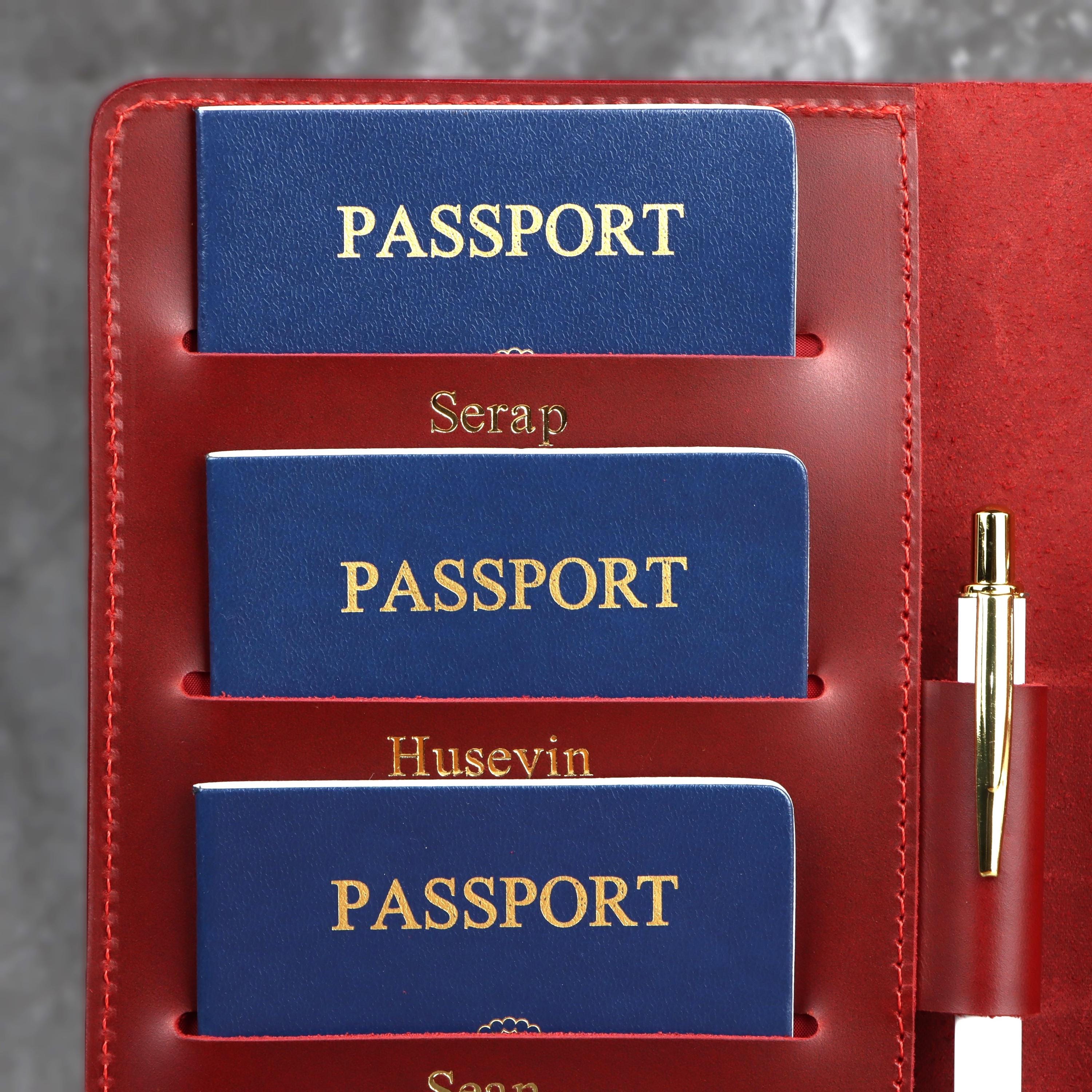 Family passport holder 4 Family travel wallet leather passport holder 6 leather family passport holds 5 7 8  personalized passport organizer