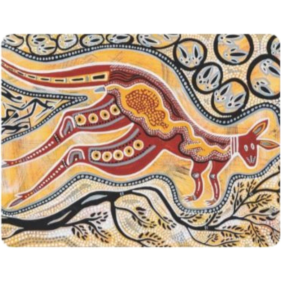 Aboriginal Cork Placemats 6 Authentic Indigenous Art DINEWAN Etsy