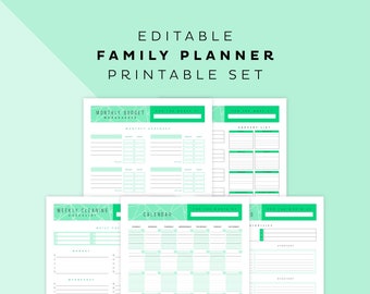Family Organization Planner Set