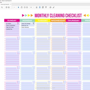 Editable Cleaning Checklist and Schedule image 2