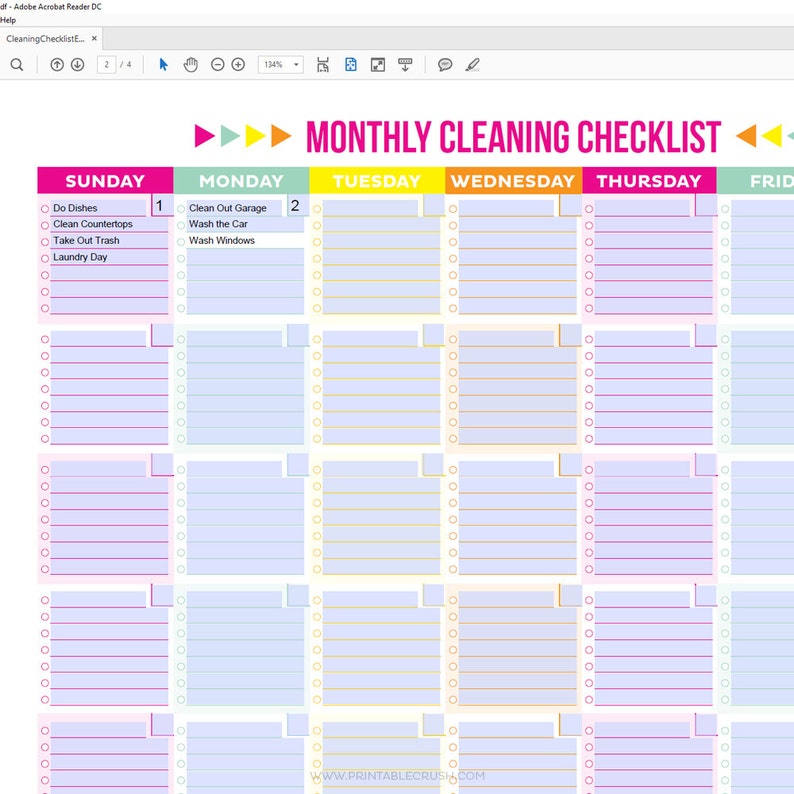 Editable Cleaning Checklist and Schedule image 2